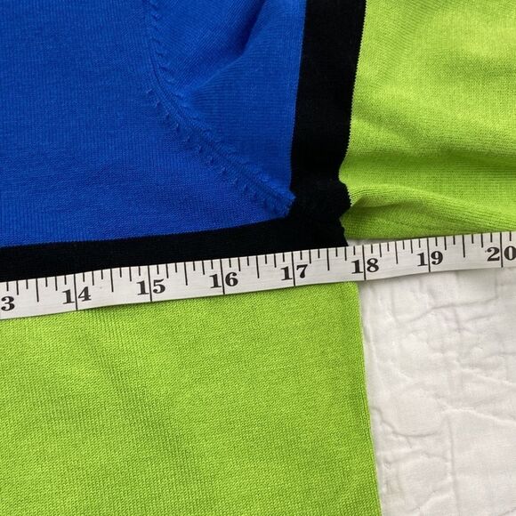 Vintage Studio G Silk Blend Colorblock Quarter Sleeve Shirt size Medium - Picture 5 of 6